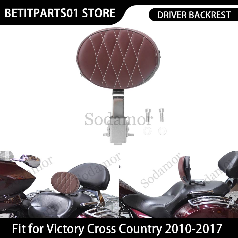 Crossfit Victory - Encosto Ajustável para Motocicleta em Couro